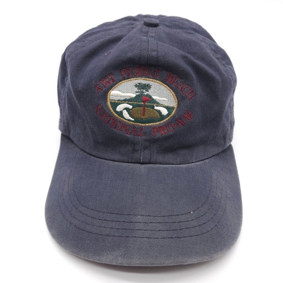 Vintage AT&T Pebble Beach Golf Hat National Pro-Am Cap Blue Imperial Strapback‎ - Picture 2 of 7